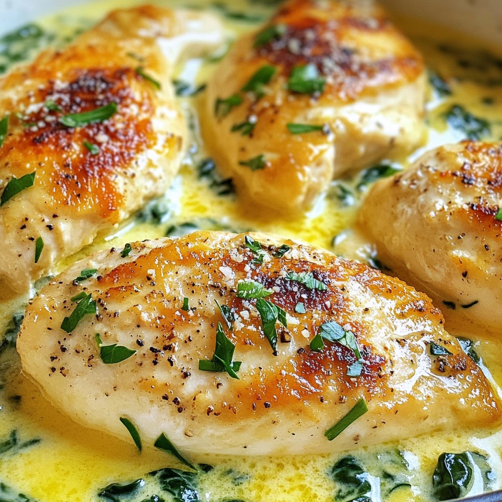 Creamy Spinach Parmesan Chicken Flavorful Dinner Delight