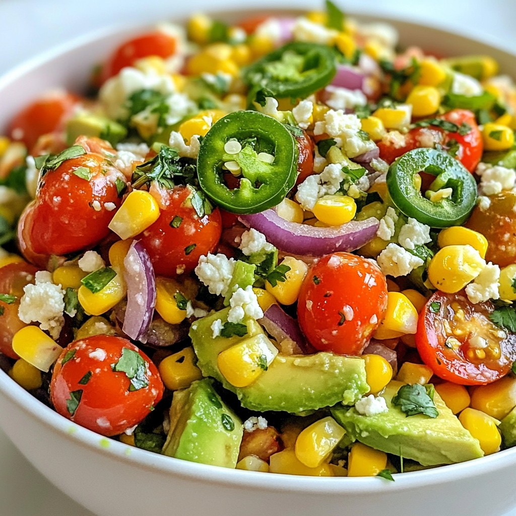 Avocado Corn Tomato Salad Fresh and Flavorful Delight
