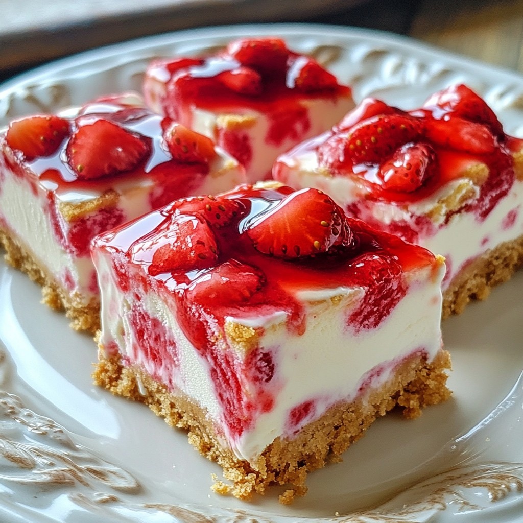 Strawberry Cheesecake Ice Cream Bars Easy and Creamy Treat