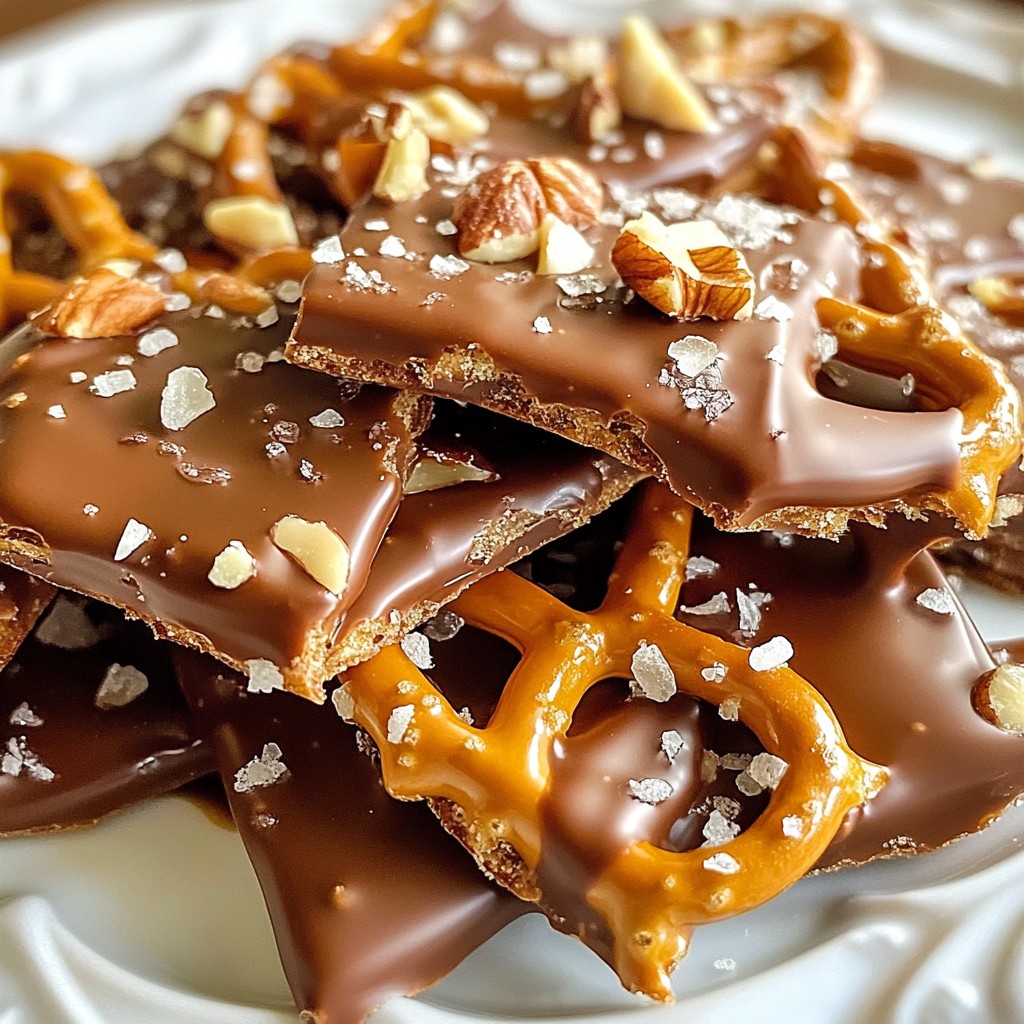 Chocolate Caramel Pretzel Bark Simple and Tasty Treat