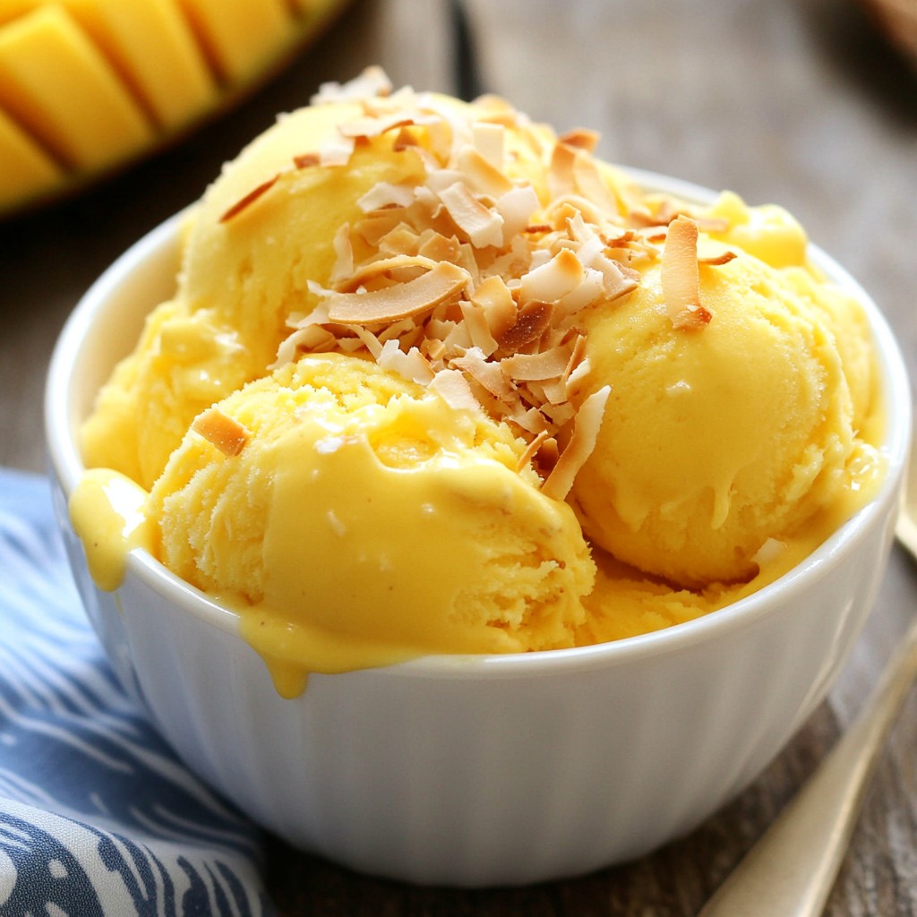 Mango Coconut Ice Cream Delightful Creamy Recipe