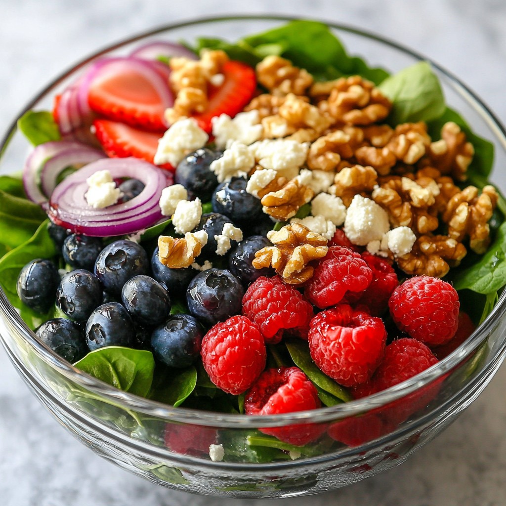 Triple Berry Spinach Salad Fresh and Nutritious Dish