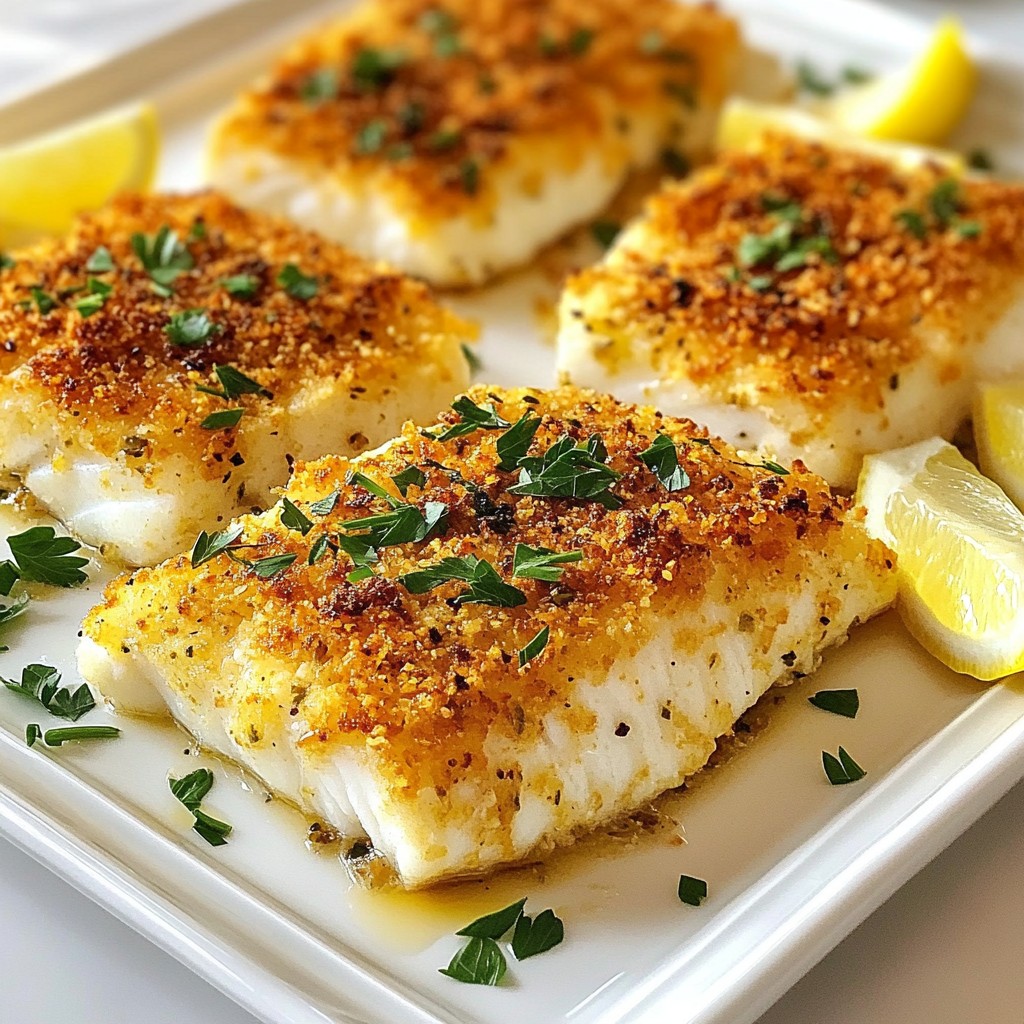 Garlic Parmesan Crusted Cod Tender and Flavorful Dish