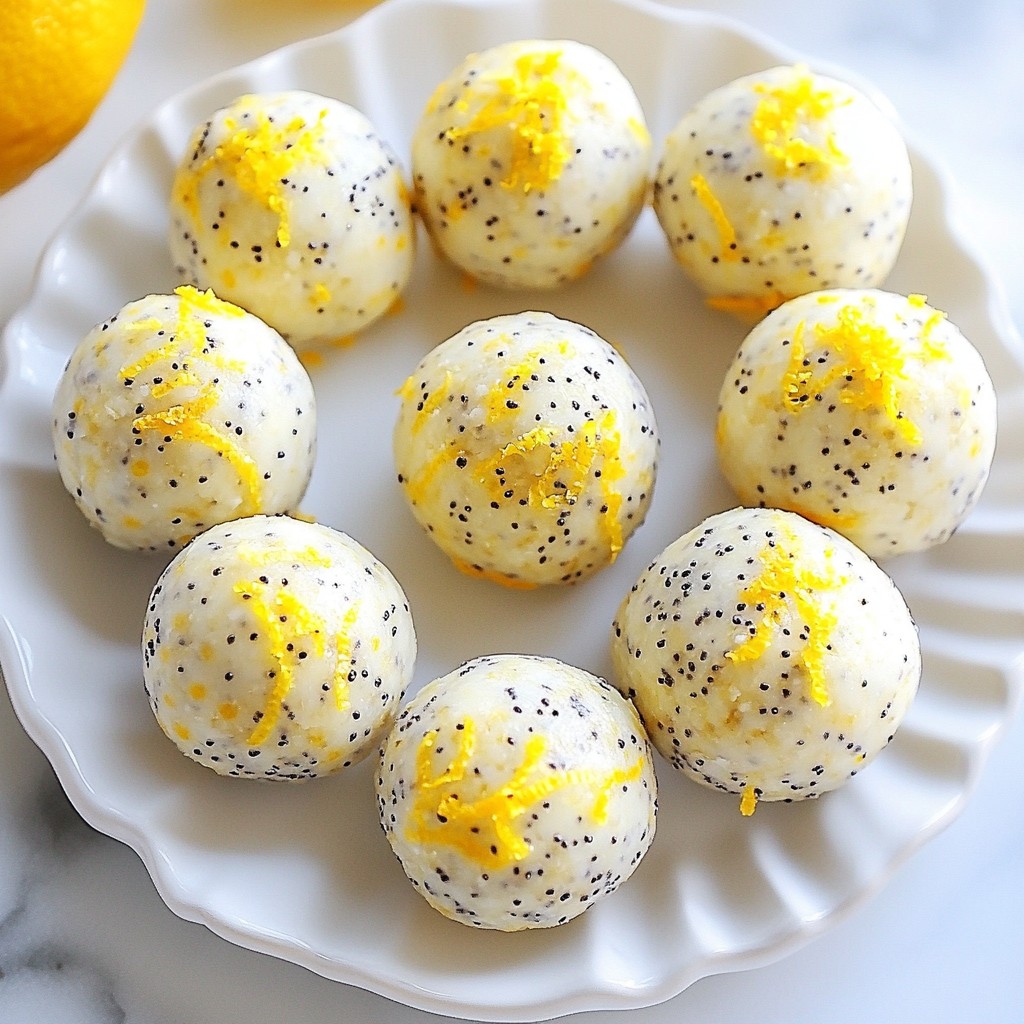 Lemon Poppy Seed Energy Balls Quick and Nutritious Snack