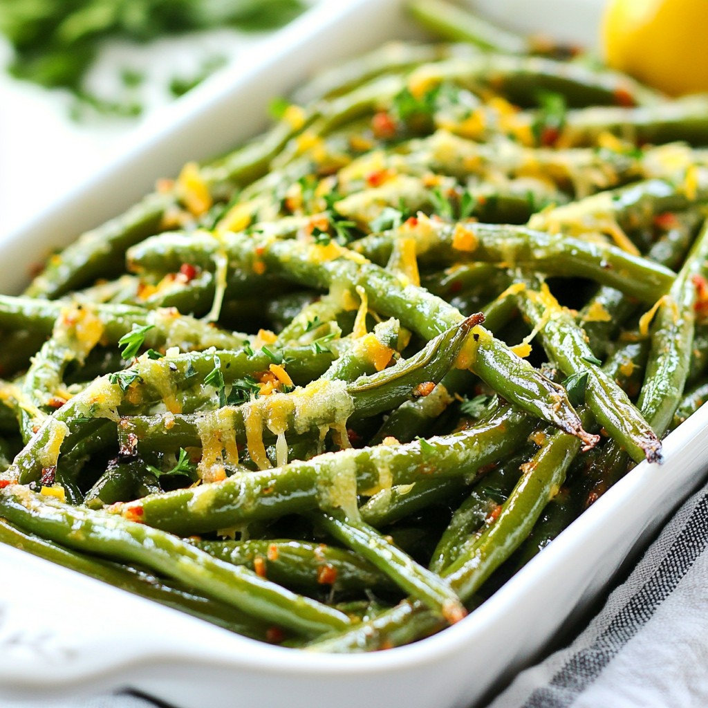 Garlic Parmesan Roasted Green Beans Flavorful Side Dish
