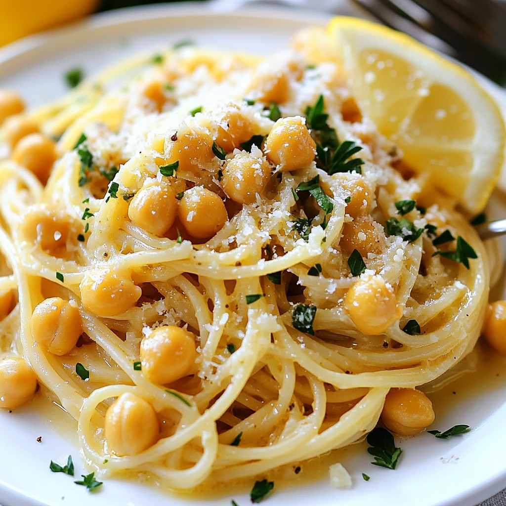 Lemon Garlic Chickpea Pasta Flavorful and Easy Meal