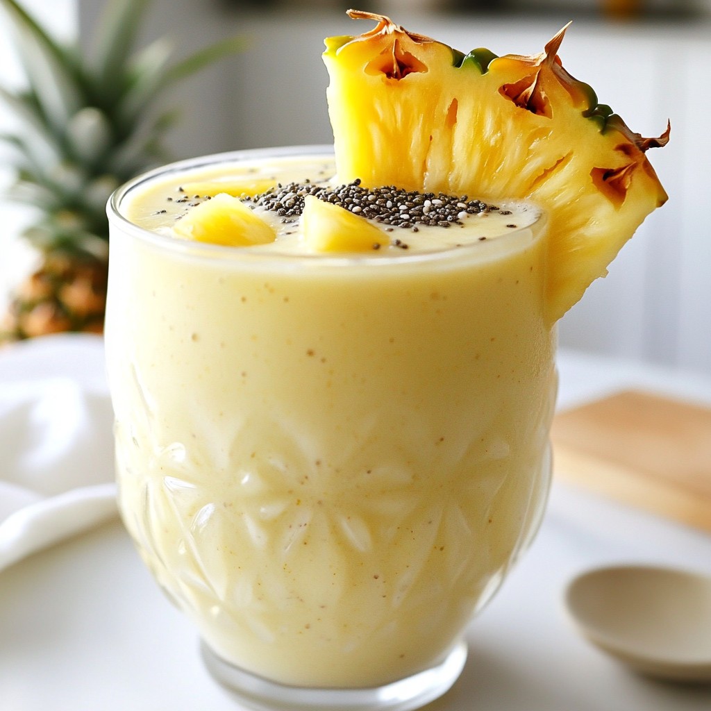 Coconut Pineapple Energy Smoothie Fresh and Zesty Fuel