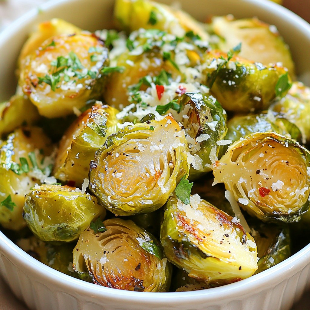 Lemon Parmesan Brussels Sprouts Crispy and Tangy Side