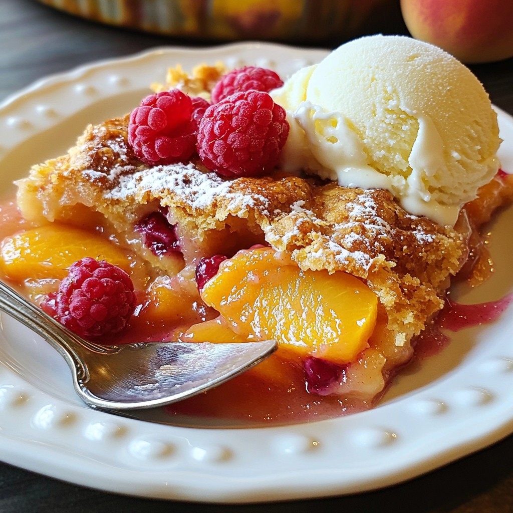 Raspberry Peach Cobbler Delightful and Easy Recipe