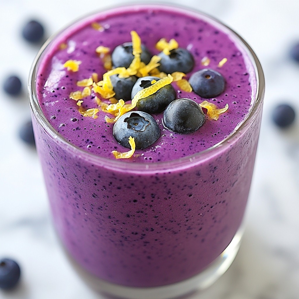Blueberry Lemon Cheesecake Smoothie Tasty and Refreshing