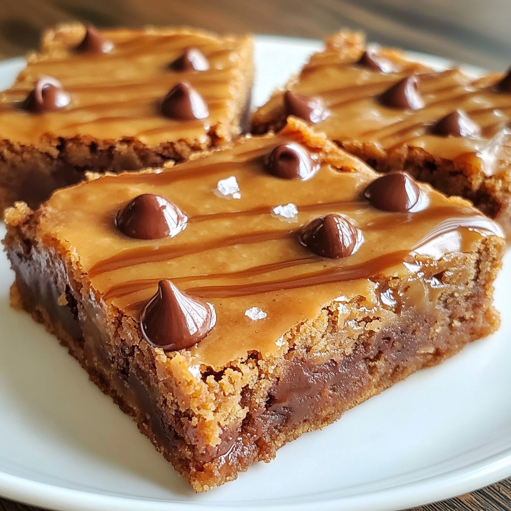 Caramel Chocolate Chip Blondies Delightful and Rich Treat