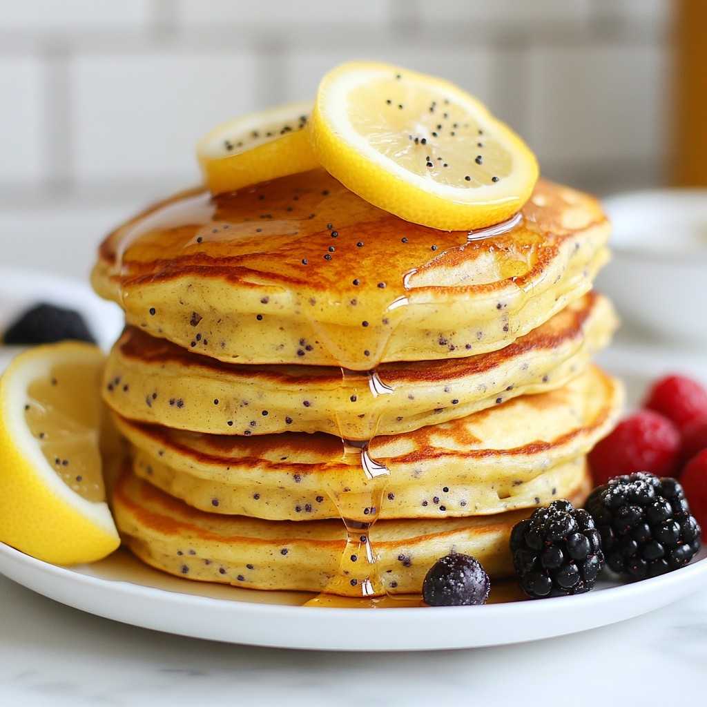 Lemon Poppy Seed Protein Pancakes Simple and Tasty