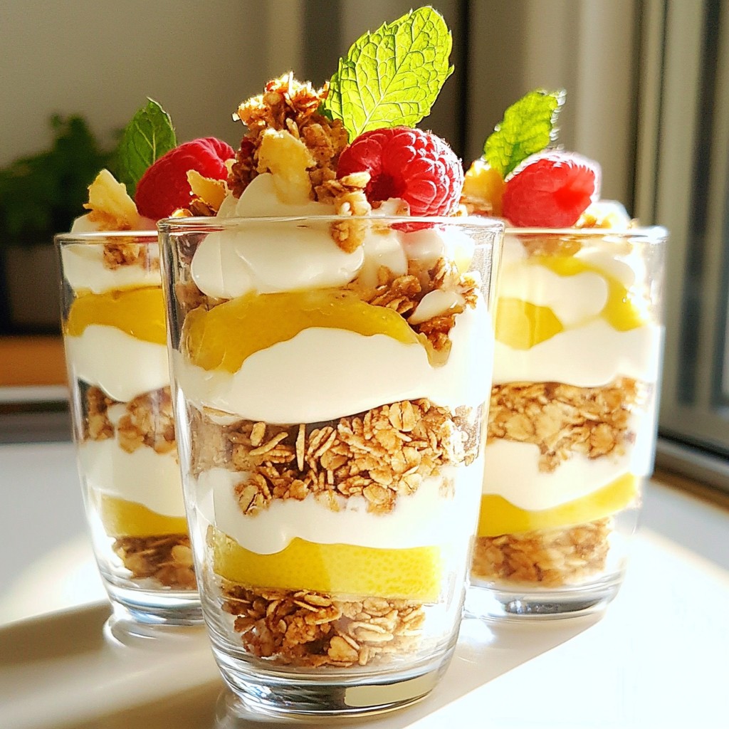 Raspberry Lemon Yogurt Parfait Fresh and Tasty Treat