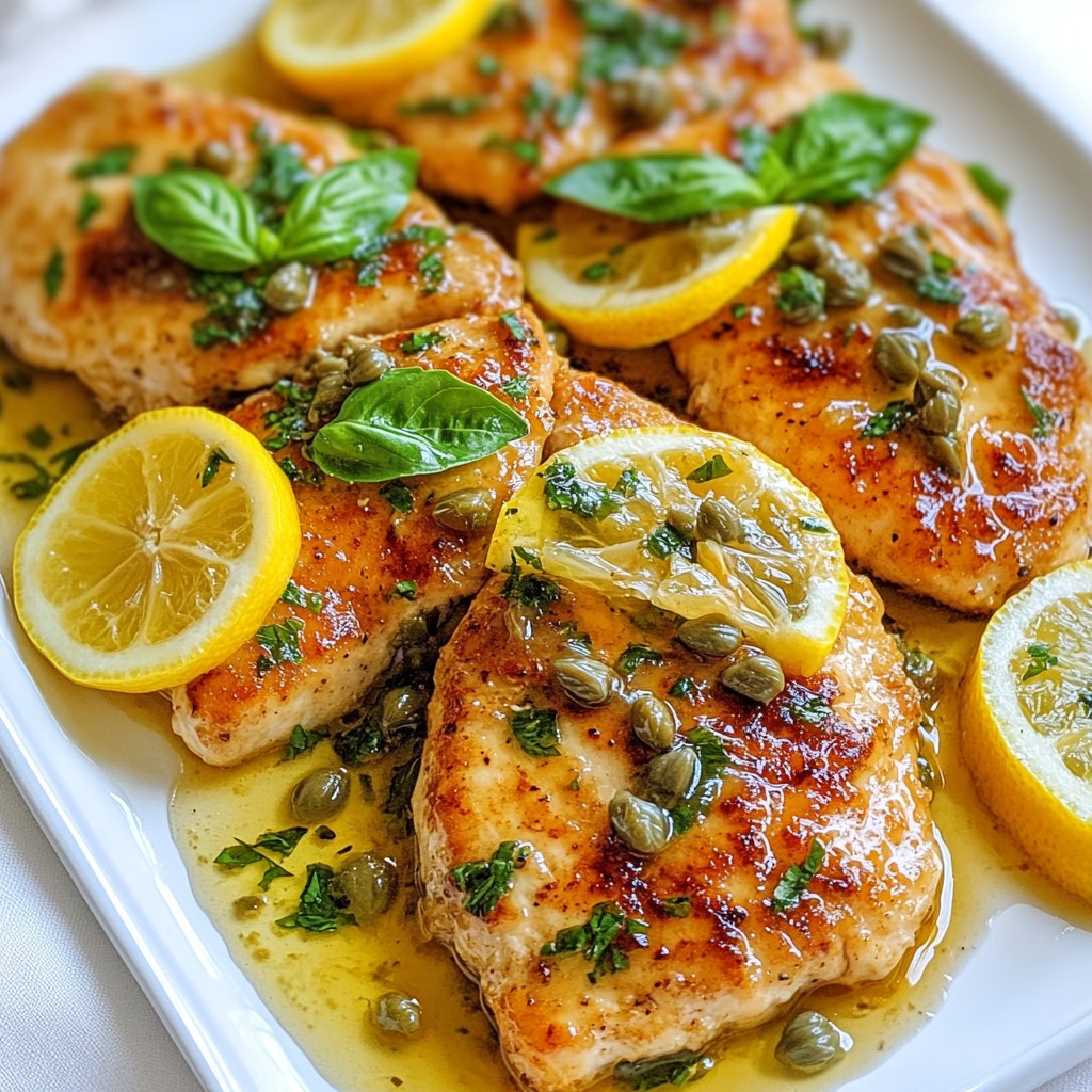 Lemon Basil Chicken Piccata Flavorful Dinner Recipe