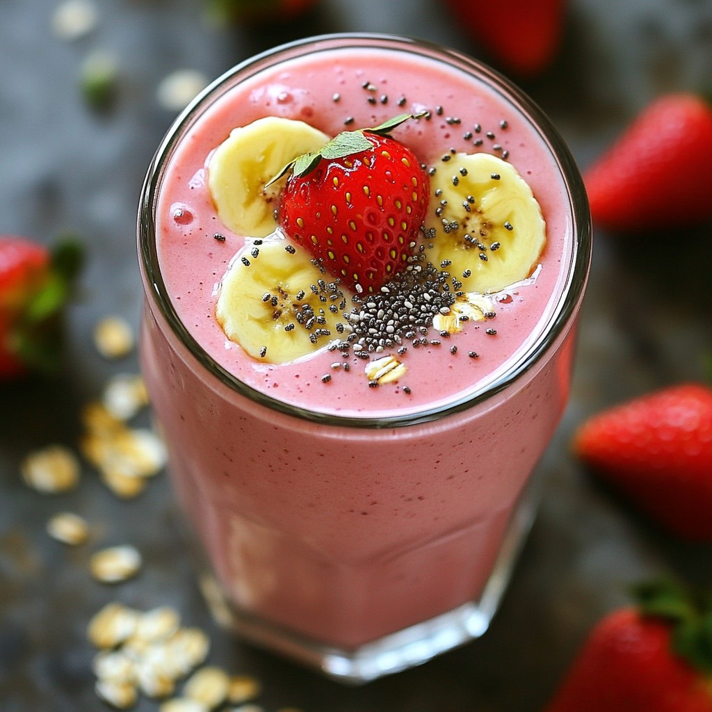Strawberry Banana Oat Smoothie Fresh and Healthy Delight