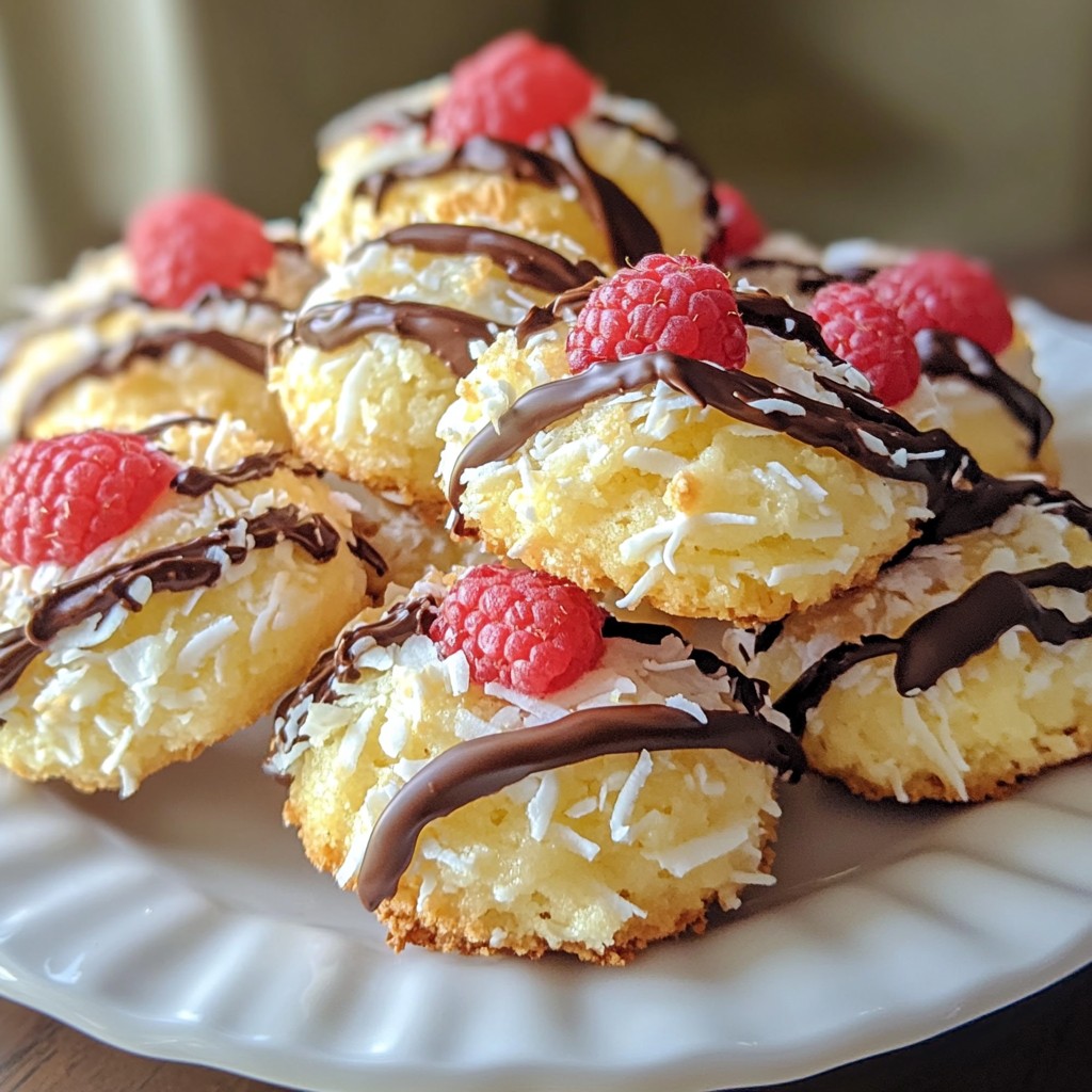 Raspberry Coconut Macaroons Tasty and Easy Recipe