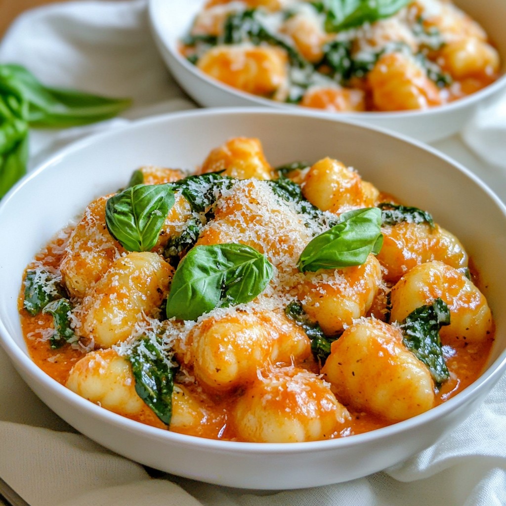 Creamy Tomato Spinach Gnocchi Savory Dinner Delight