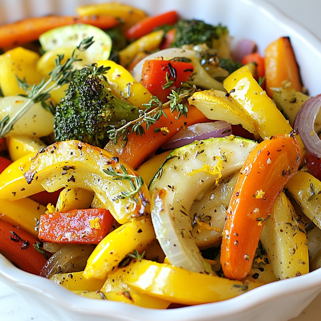 Lemon Herb Roasted Vegetables Vibrant and Simple Dish