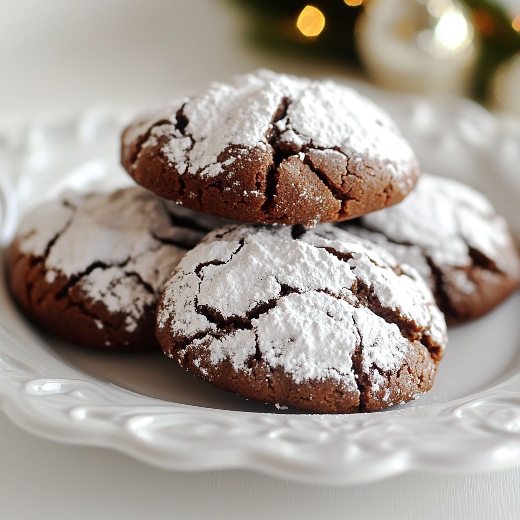 Chocolate Peppermint Crinkle Cookies Delightful Treat