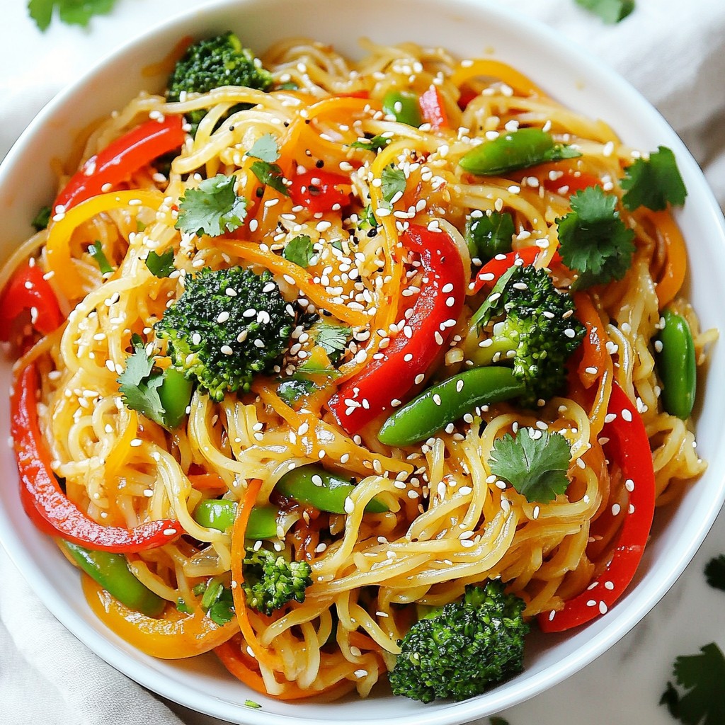 Sweet Chili Garlic Noodle Stir Fry Flavor Explosion