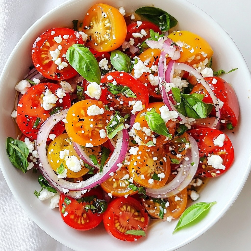 Cherry Tomato Basil Salad Fresh and Flavorful Recipe