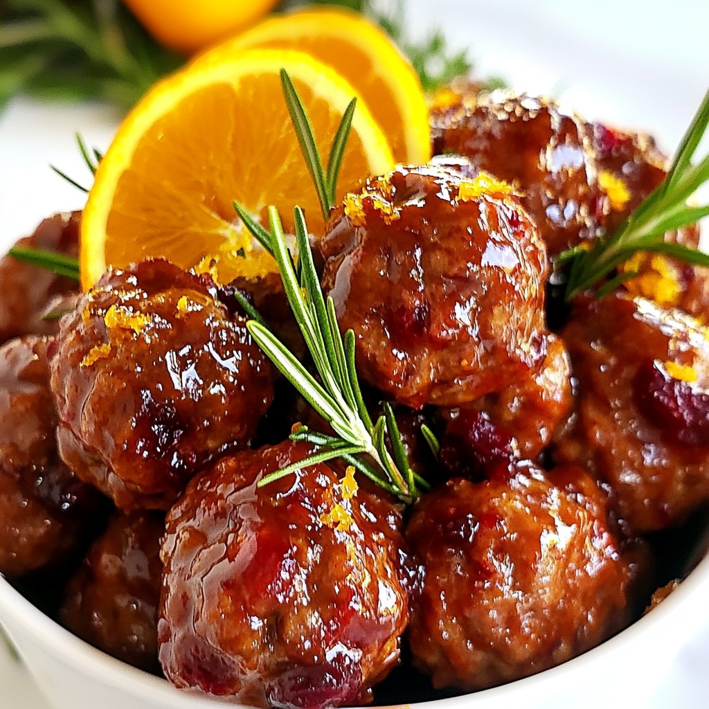 Cranberry Orange Glazed Meatballs Tasty Holiday Treat