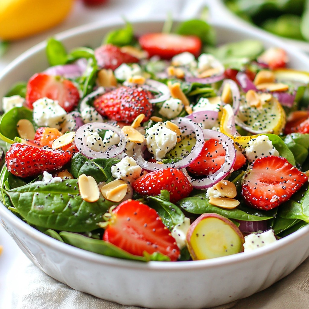 Strawberry Spinach Poppy Seed Salad Fresh and Flavorful