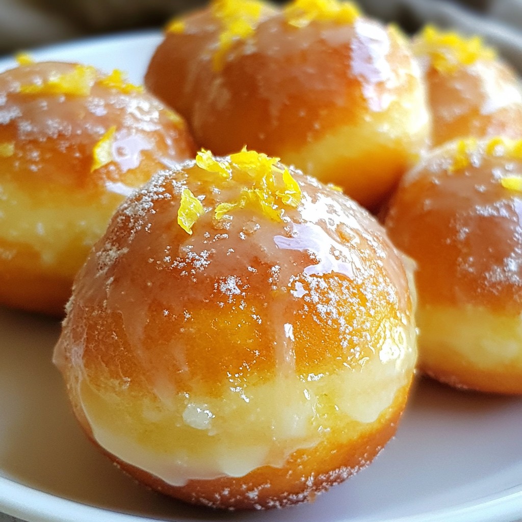 Glazed Lemon Donut Holes Scrumptious Treat Recipe