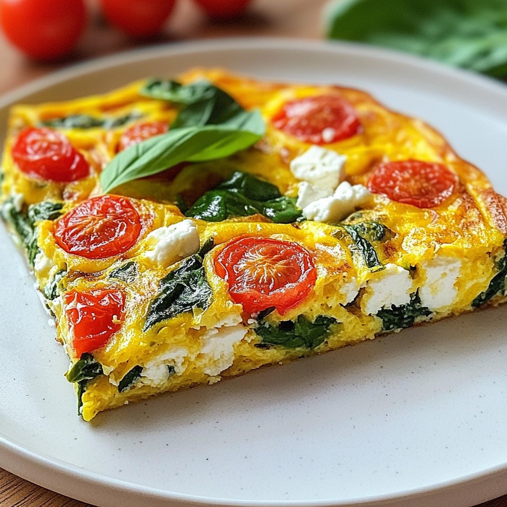 Spinach Tomato Feta Frittata Easy and Flavorful Recipe
