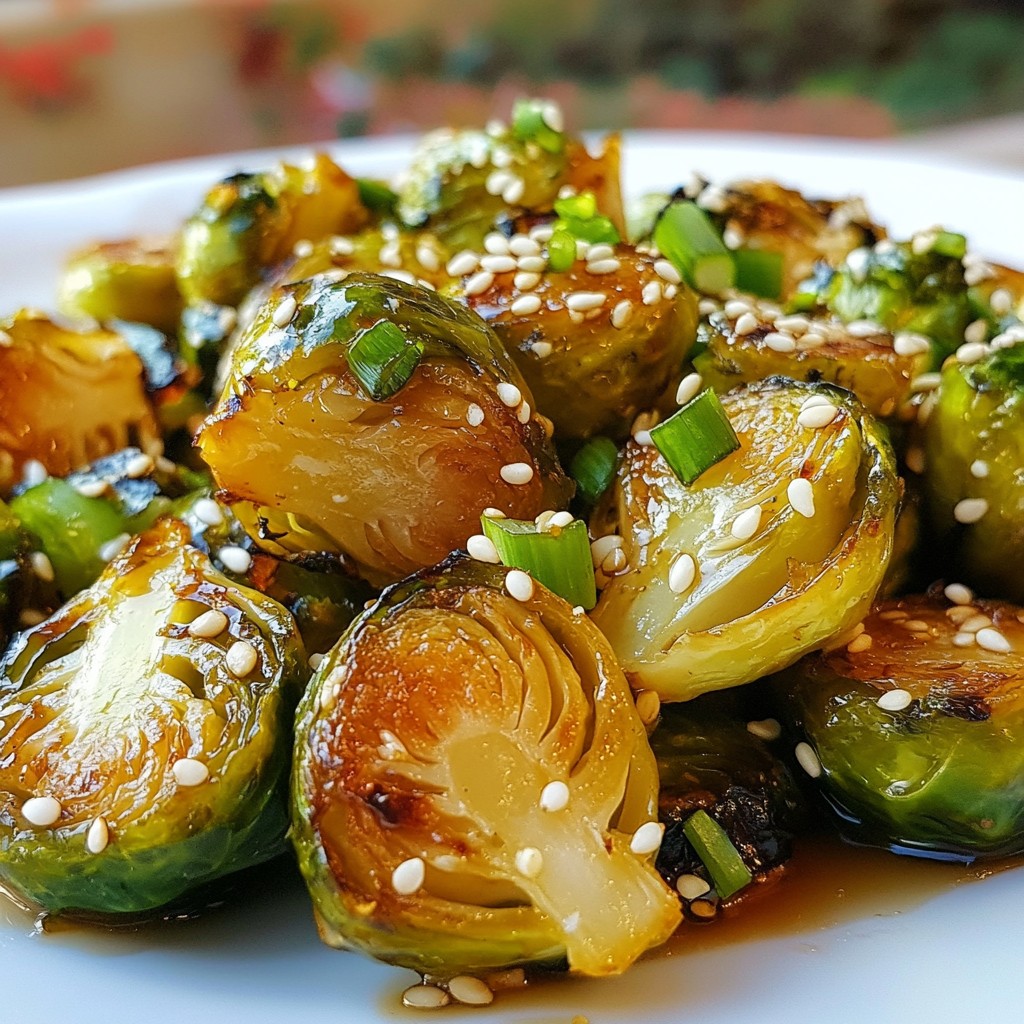 Savory Honey Soy Glazed Brussels Sprouts Delight