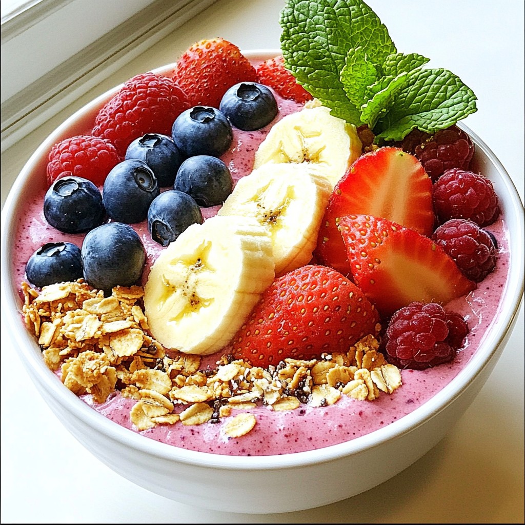 Triple Berry Smoothie Bowl Refreshing and Nutritious