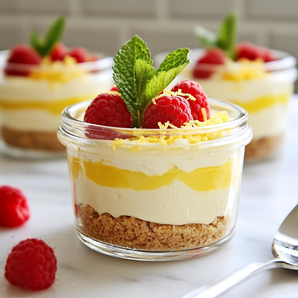Lemon Raspberry Cheesecake Parfaits Delightful Treat