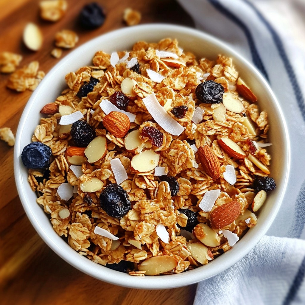 Blueberry Almond Granola Easy and Healthy Recipe