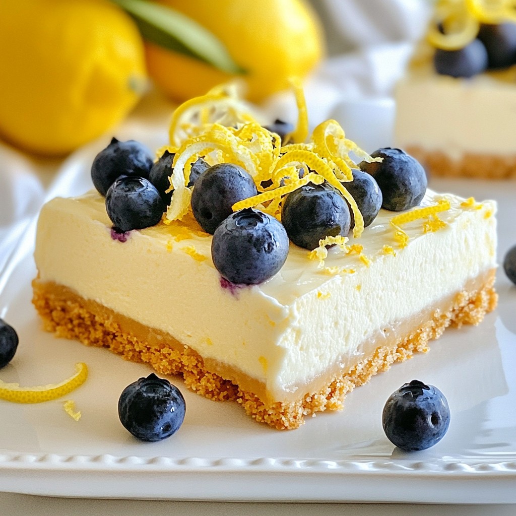 Lemon Blueberry Cheesecake Bars Fresh and Simple Treat