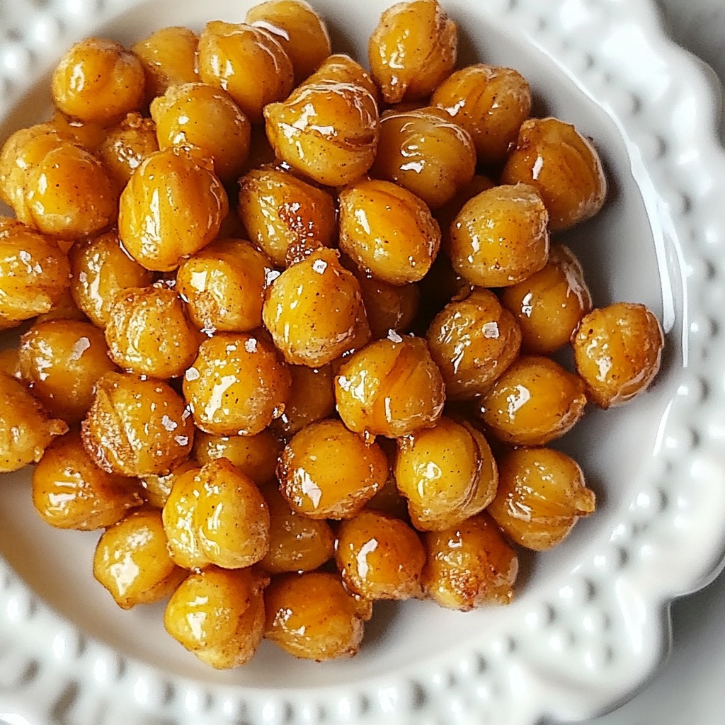 Maple Cinnamon Roasted Chickpeas Tasty Healthy Snack