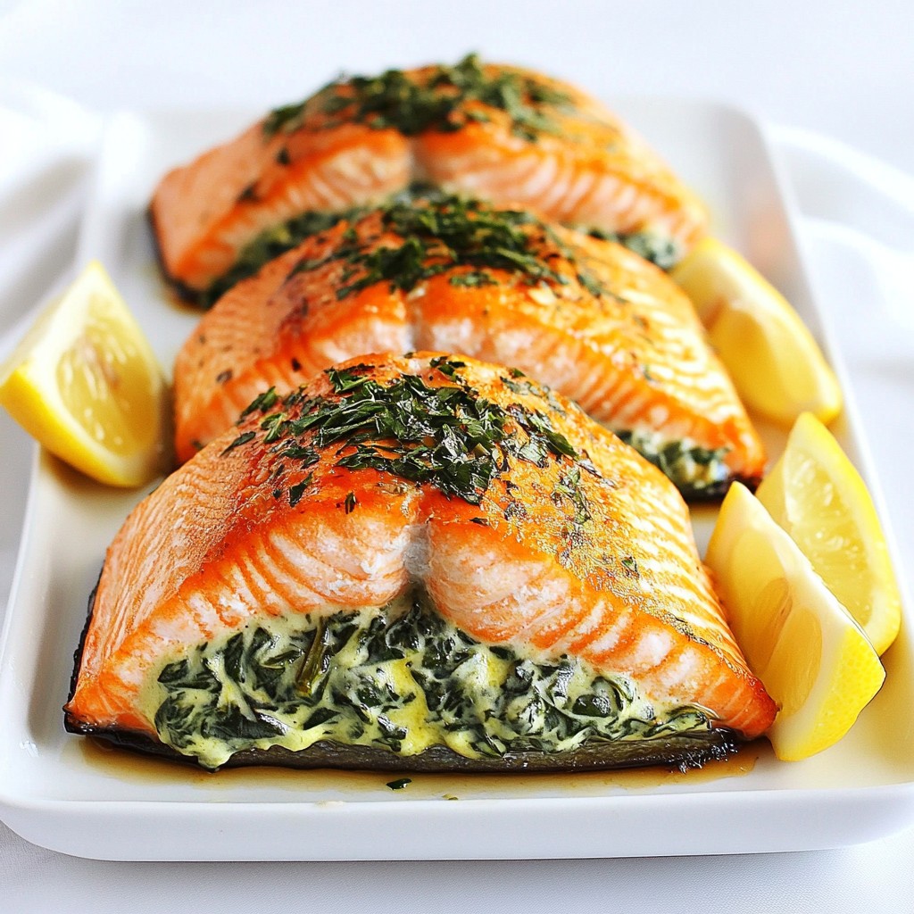Creamy Spinach Stuffed Salmon Flavorful Dinner Option