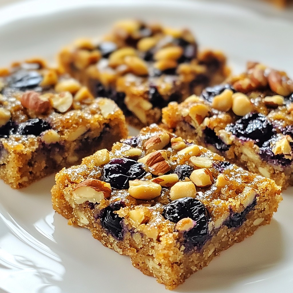 Blueberry Muffin Energy Bars Healthy Snack Recipe