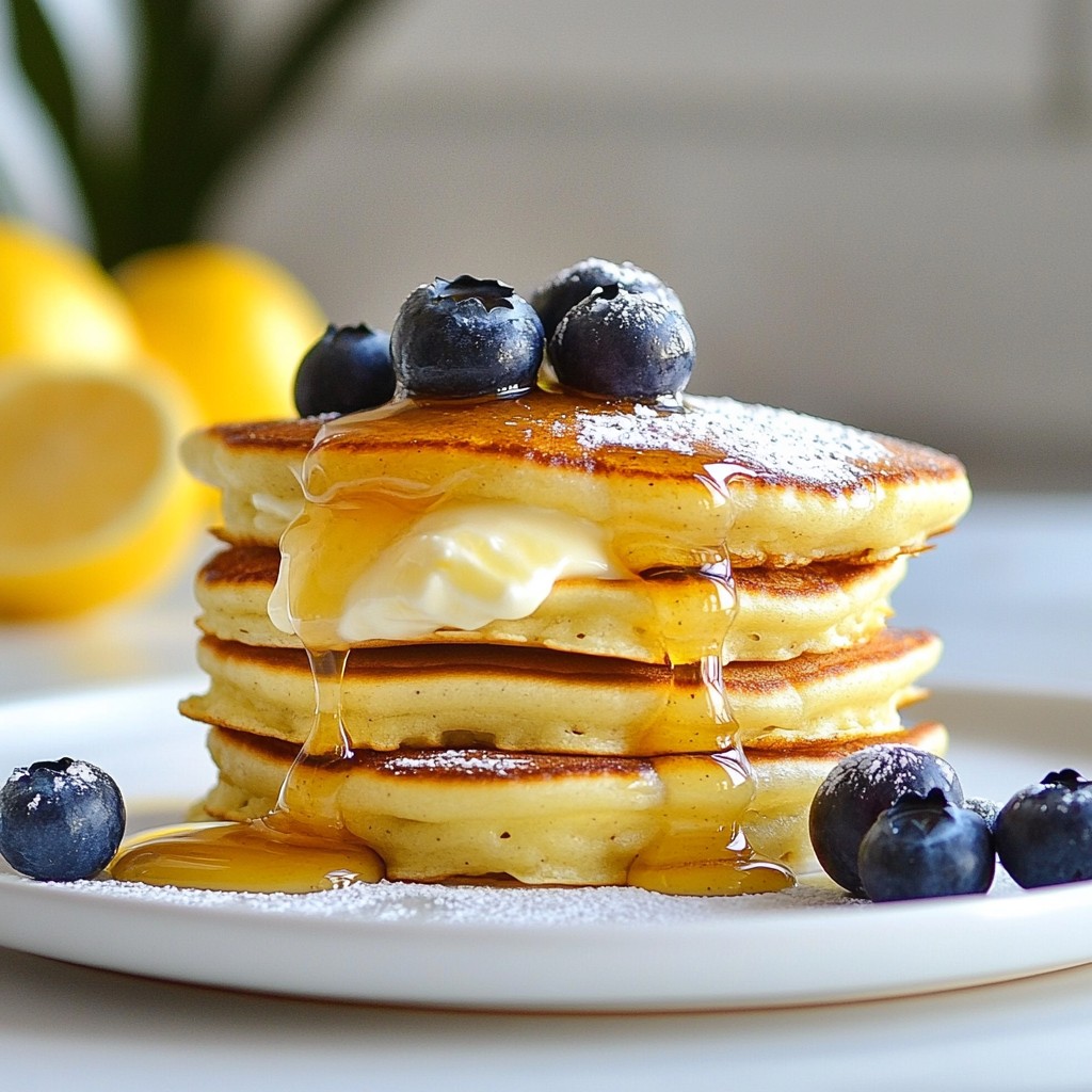 Lemon Blueberry Cheesecake Pancakes Delightful Treat