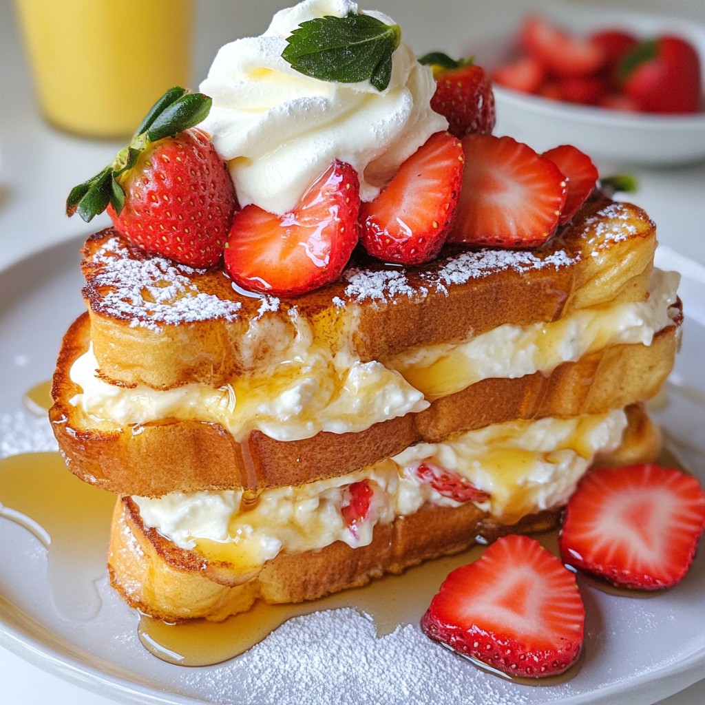 Strawberry Cheesecake French Toast Irresistible Delight