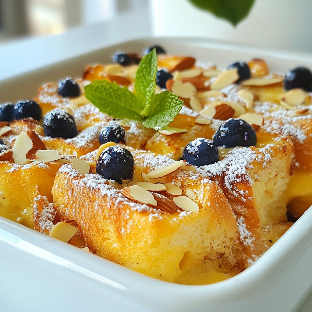 Blueberry Almond French Toast Bake Quick and Tasty Dish
