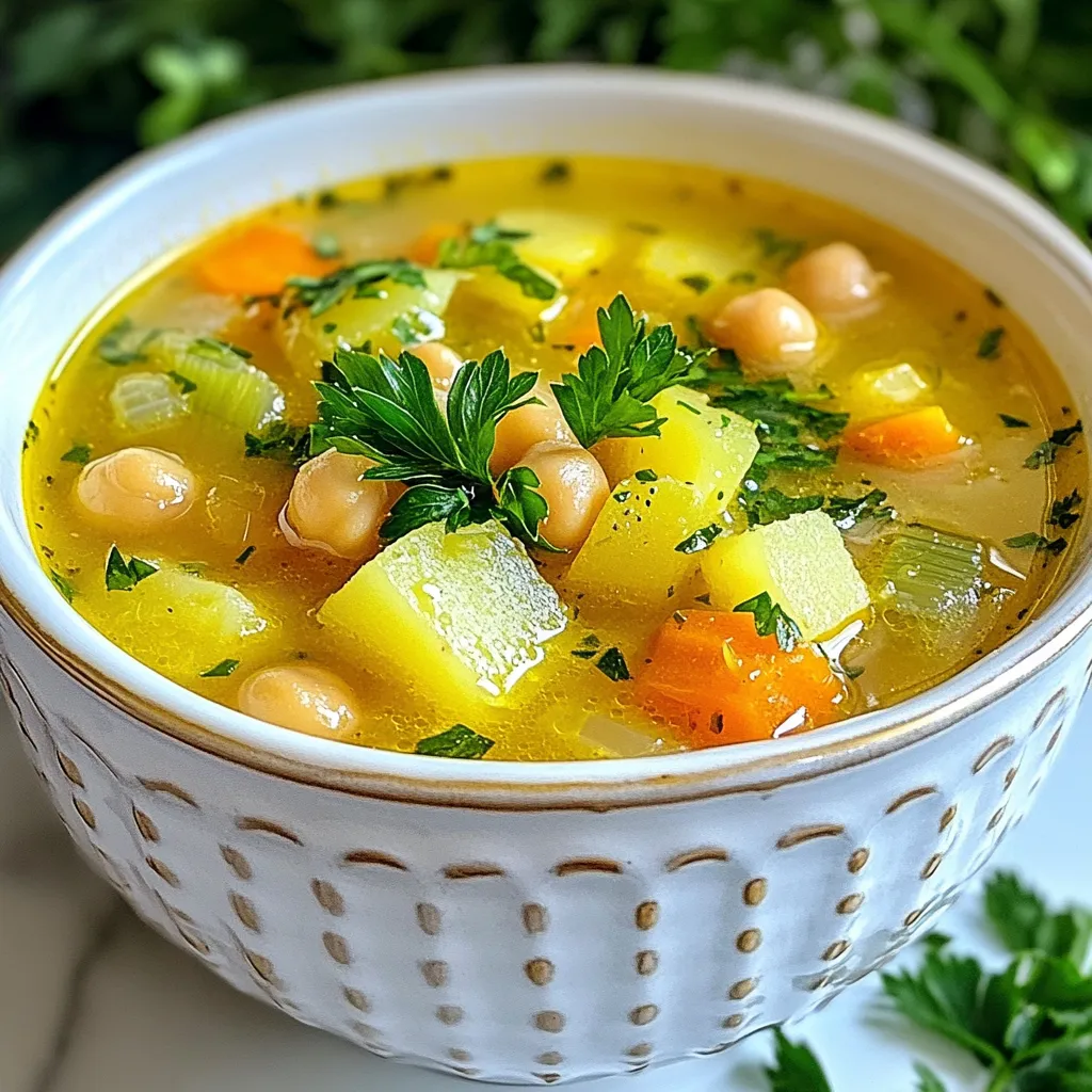 Lemon Garlic Chickpea Soup Flavorful and Healthy Meal